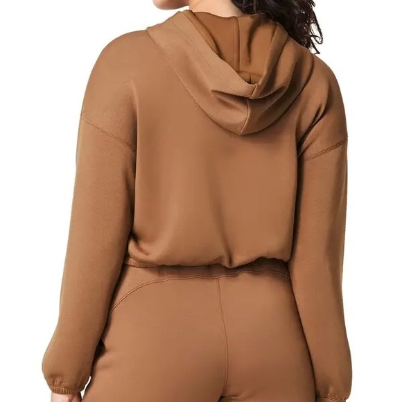SPANX Airessentials Cinched Hoodie - Cocoa sz S - Picture 3 of 7